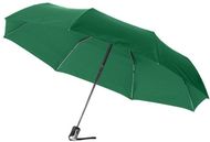 21,5" Alex-sateenvarjo, taitettava, automaattinen, vihreä liikelahja logopainatuksella